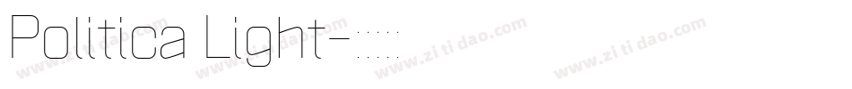 Politica Light字体转换